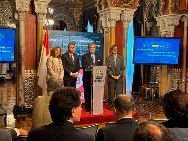 Acuerdo para adelantar la llegada provisional de la alta velocidad a Bilbao en superficie