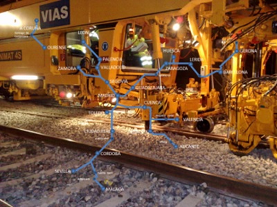Mantenimiento de la superestructura y plataforma en l�neas ferroviarias