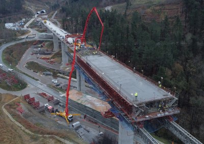 Construcci�n del Nudo de Bergara, punto de confluencia de los tres ramales de alta velocidad de Bilbao, San Sebasti�n y Vitoria