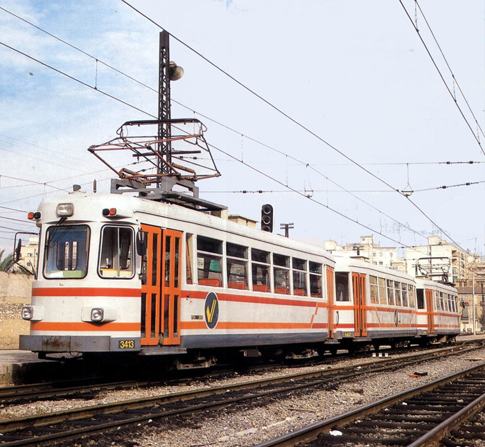 Metrovalencia. Trenes fuera de circulaci�n: Belga: Tren el�ctrico que circul� en FGV entre 1-1-87 y 1990