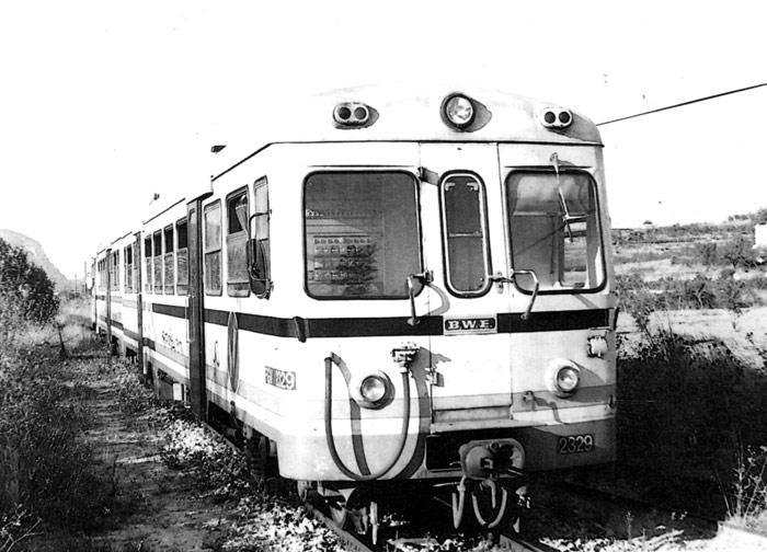 TRAM Alicante. Trenes fuera de circulaci�n: Serie 2.300 Automotor MAN . 