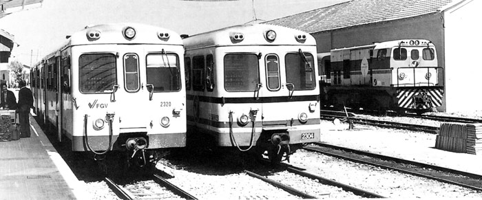  TRAM Alicante. Trenes fuera de circulaci�n: Serie 2.300 Automotor MAN, di�sel que circul� en FGV desde 1987 hasta 2005