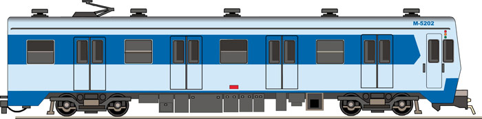 Coche 5.000 1� Serie. Puesta en funcionamiento en 1974. Alcanza una velocidad m�xima de 70 Km/h. Constructor CAF. Es el primer modelo construido para las l�neas de galibo ancho. Parte de esta serie sigue en servicio en 2009.
