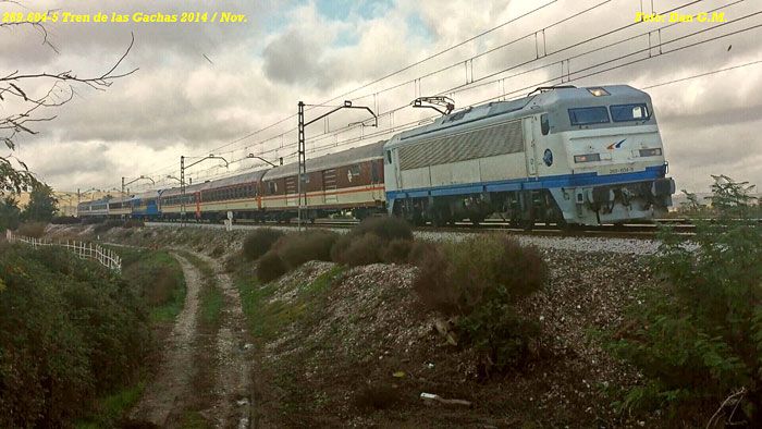 Proximidades a Aranjuez / Tren de las Gachas 2014, remolcado por la locomotora 269.604, destino Alc�zar de San Juan. Foto: DAN GILA MARIA