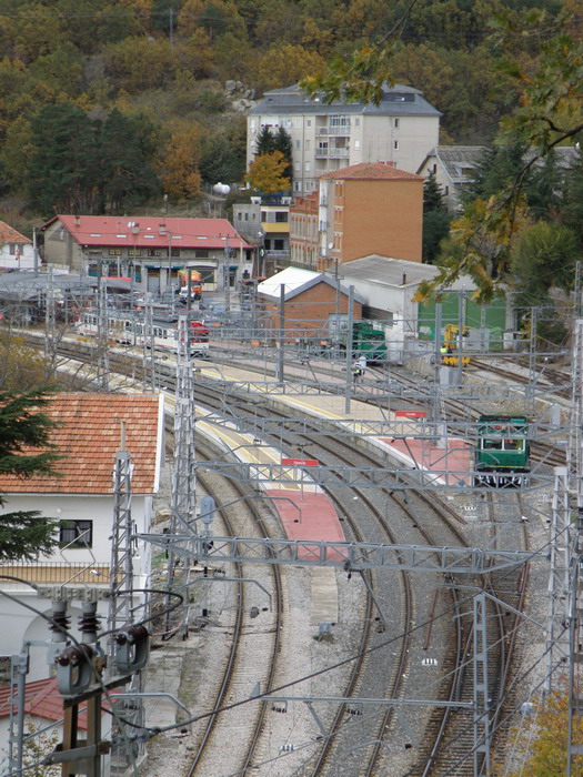 Salida de v�as de ancho ib�rico hacia Madrid desde Cercedilla
