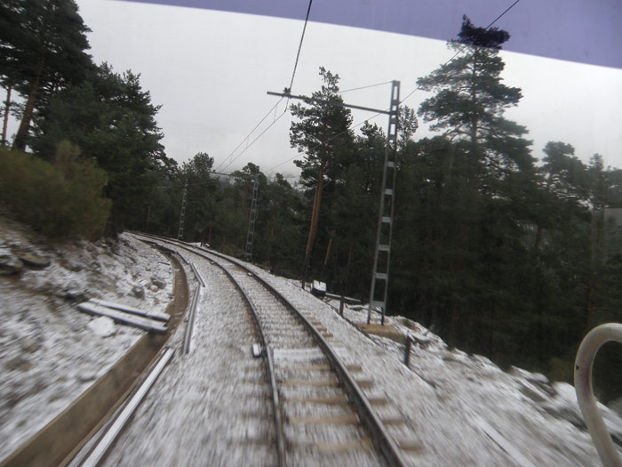 Tramo de v�a junto a Siete Picos