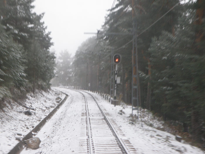 Se�al de entrada a Puerto de Navacerrada lado Cercedilla