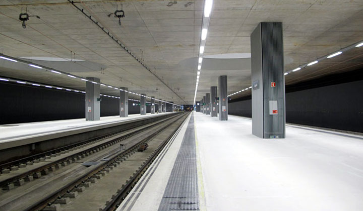 Vista general de los andenes de la nueva estaci�n de Logro�o