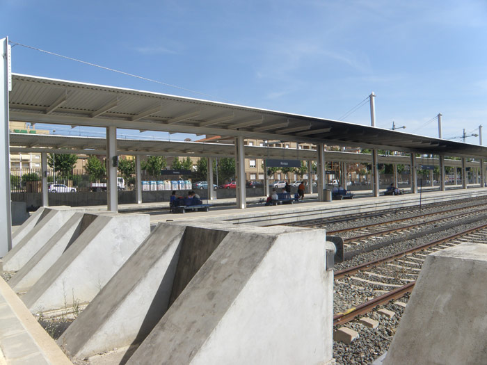 Las toperas de ancho ib�rico de la terminal oscense.