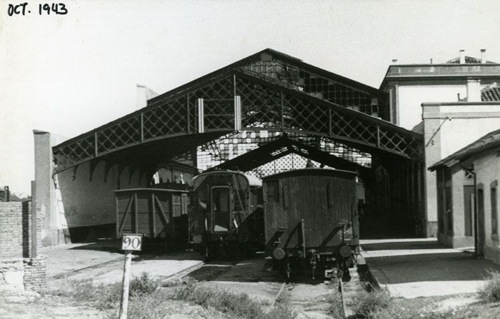 Estaci�n de Zamora de Renfe en una imagen tomada en 1943. Foto Colecci�n Javier Aranguren. AHF