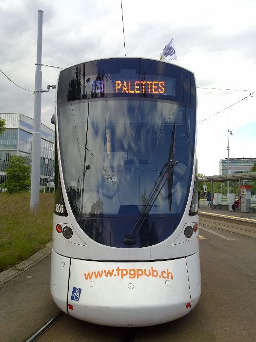 Durante el congreso de la UITP, tanto tranv�as como buses y trolebuses iban engaladonados con la bandera de la organizaci�n