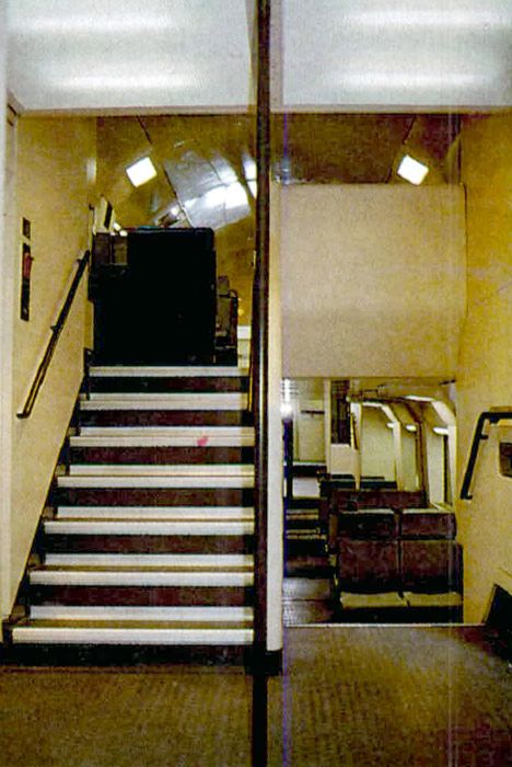 Maqueta de coche de dos pisos presentado a Renfe en junio de 1989. Se dise�� para servicio de cercan�as y se construy�, bajo patente Alstom, en la factor�a de Villaverde en Madrid.