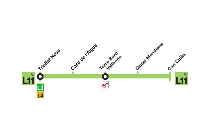 Tramo de la L�nea 11 que opera con conducci�n autom�tica desde el 16 de diciembre de 2010