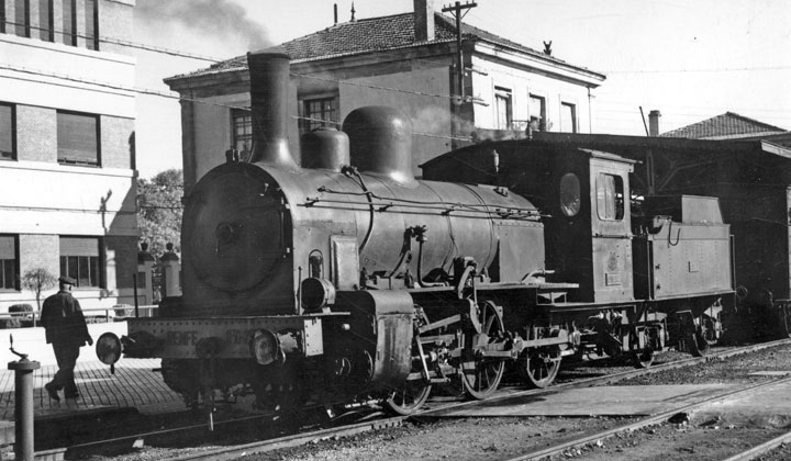 Locomotora de vapor 030-2522 en Salamanca. Archivo Hist�rico Ferroviario FE-0009-018