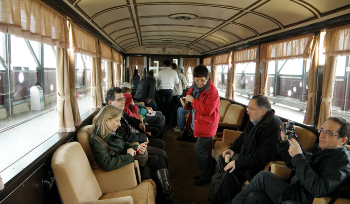 Interior del coche sal�n Affw 51, todo un lujo: patrimonio hist�rico perfectamente preservado y en servicio