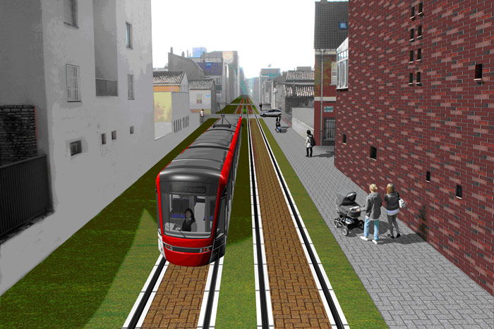 Tramo del nuevo bulevar urbano creado junto a las v�as