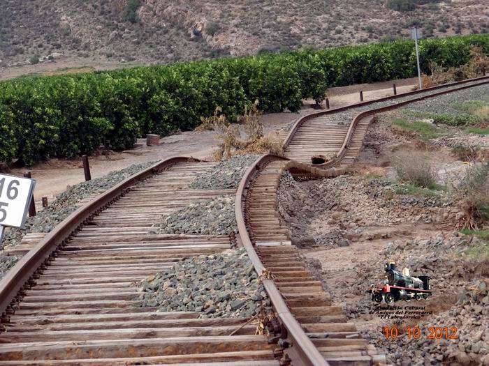 Los descalces de la plataforma se repiten desde Lorca hasta Pulpi