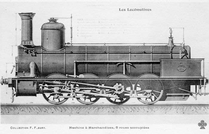 .- Locomotora de la serie 501-537 destinadas a los servicios en rampa de las cordilleras del Guadarrama y Cant�brica. 