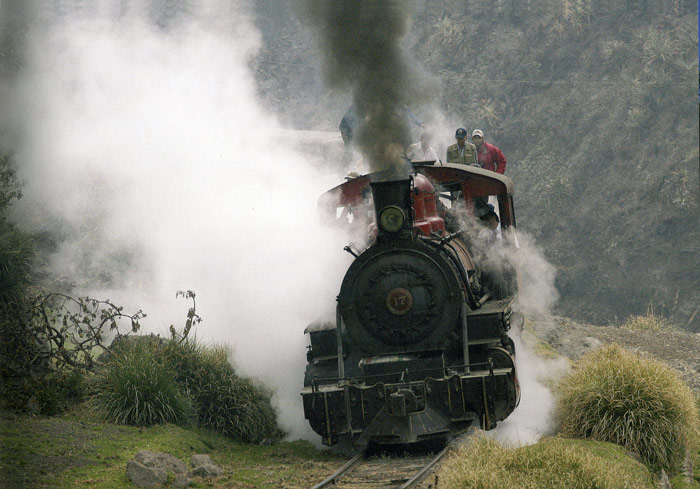 Locomotora a vapor, la 17, fabricada por The Baldwin Locomotive de Philadelphia (USA)