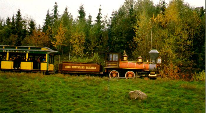 Uno de los trenes del parque de Euro Disney de Par�s.