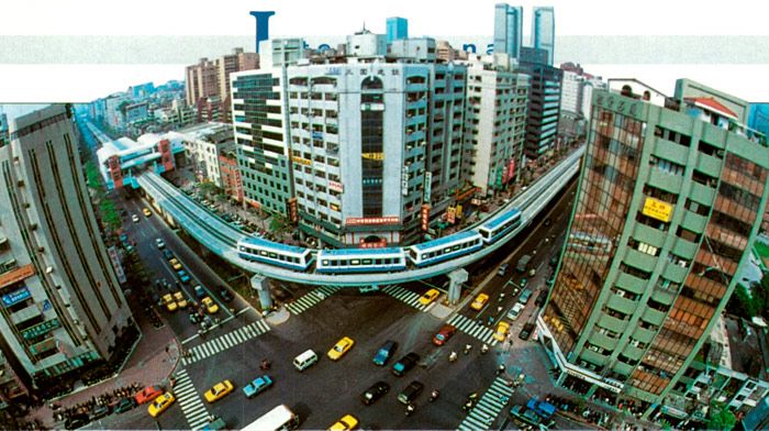 Tres a�os despu�s de lo previsto se inaugura el metro autom�tico VAL de Taipei, capital de Taiw�n.