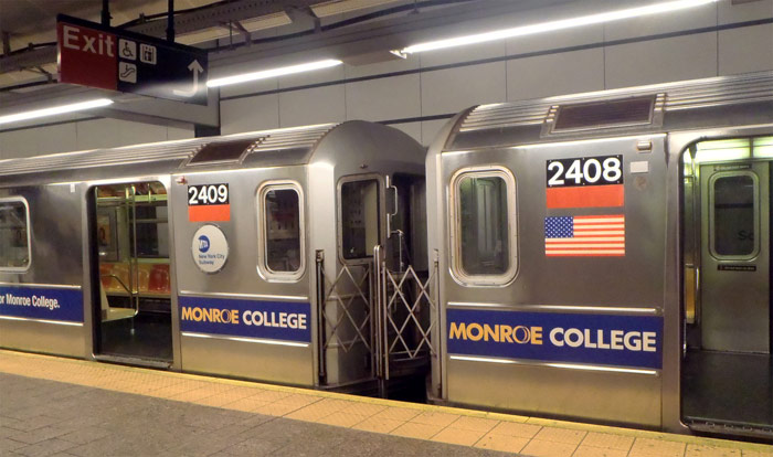 Coches del metro con publicidad