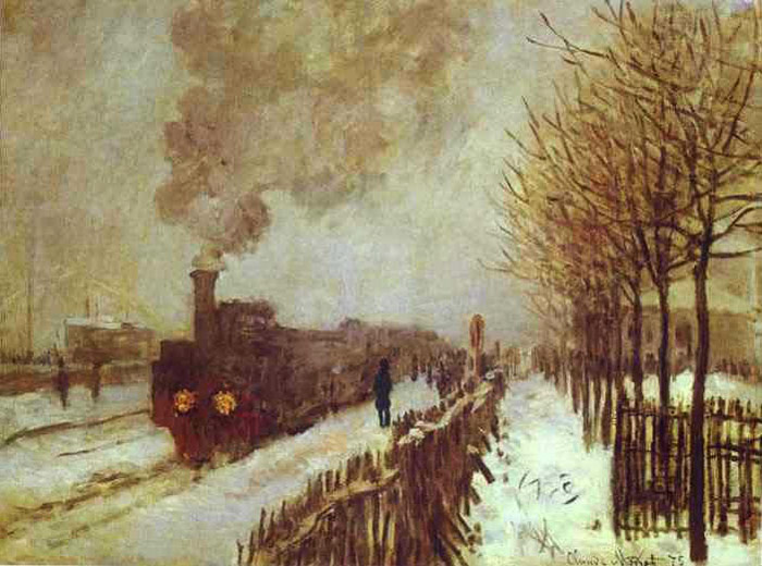 Claude Monet, �Tren en la Nieve�