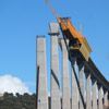 Construcci�n del Viaducto de Alc�ntara sobre el r�o Tajo