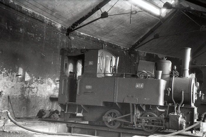 Locomotora N� 4 del ferrocarril a las minas de Utrillas. 8 de abril de 1961. 