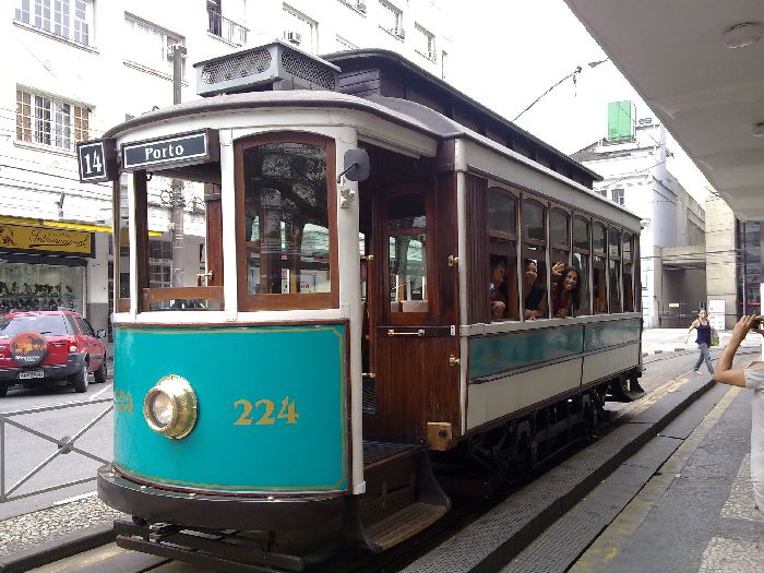 Perspectiva del tranv�a de Santos