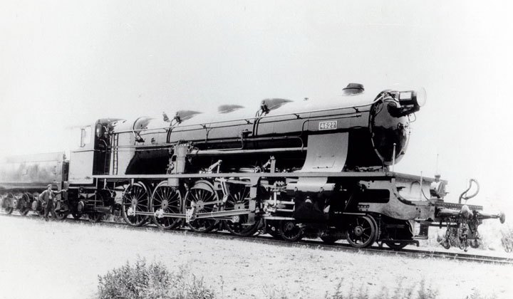 Fotograf�a de f�brica de una locomotora de la serie 4600, de vapor recalentado y doble expansi�n, construida en Vizcaya por Babcock & Wilcox para la Compa��a del Norte.